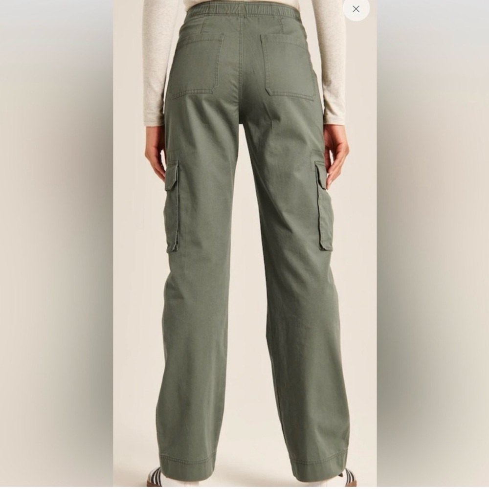 Y2K Abercrombie Fitch Military Utility Cargo Women 8 Pants Straight Leg Outdoor - Picture 3 of 13